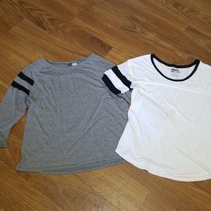Bundle of 2 Striped Sleeve T Shirts